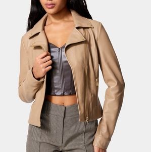 NWT Bebe Vegan Leather Moto Jacket